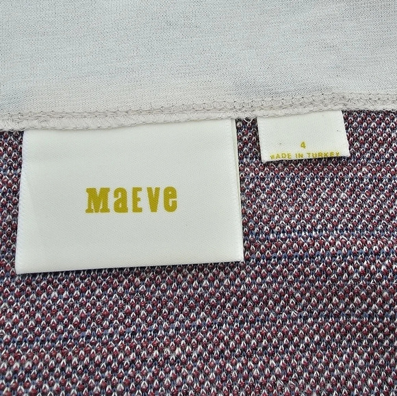 Anthropologie Maeve tweed fringe wrap skirt white red blue size 4 NWOT - Picture 12 of 14